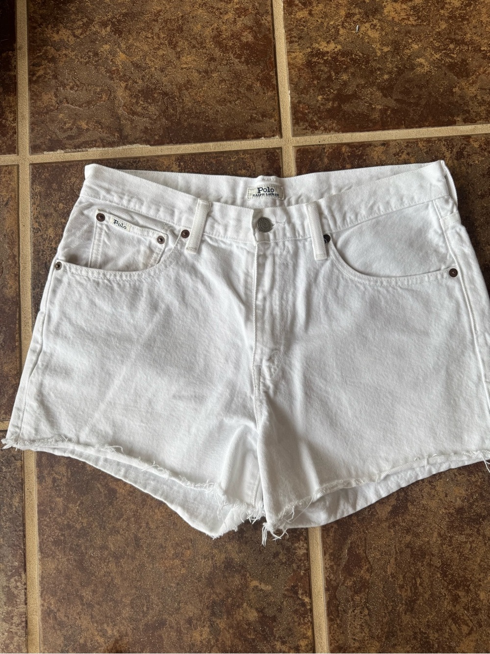 Polo Ralph Lauren Crosby relaxed denim shorts white size 29